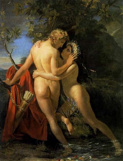 Francois Joseph Navez The Nymph Salmacis and Hermaphroditus Norge oil painting art